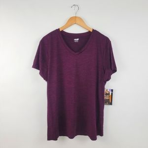 *3/$25 NWT Avia Transition V-Neck Short Sleeve T-Shirt Purple XXL